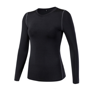 私人教练工作服运动紧身衣pro修身健身私教服训练速干女长袖袖T恤