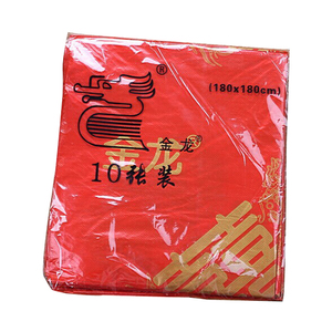 一次性桌布塑料薄膜加厚酒席红色透明长方形圆形家用圆桌餐布台布