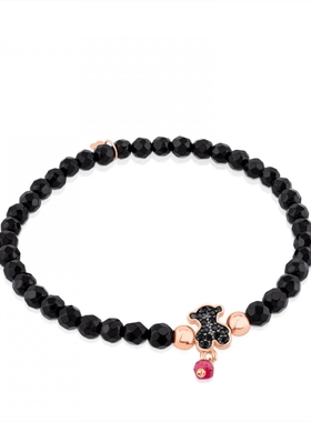 西班牙手链桃丝熊玛瑙轻奢