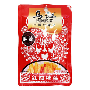 乌江涪陵榨菜红油榨菜80g小包袋装麻辣味下粥拌饭菜丝