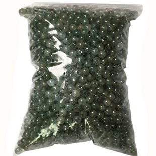 特小号3mm天然翡翠散珠小尺寸A货三彩玉珠DIY项链油青小圆珠手链4