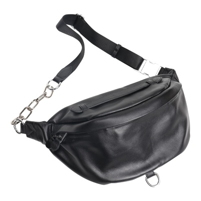 新款真皮链条斜挎胸包牛皮腰包