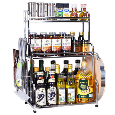 304不锈钢厨房置物架落地靠墙窄