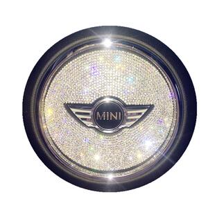 专用于宝马迷你车标mini cooper F56 F55 方向盘钻石改装饰车贴钻