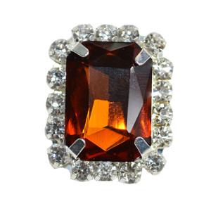 玻璃水晶钻扣闪亮纽扣毛衣开衫西装长方形红绿紫灰白蓝钻扣包邮