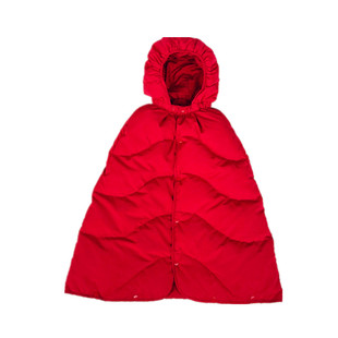 加大加长可伸手宝宝儿童防风保暖披肩斗篷羽绒加厚防滑抱被可收纳