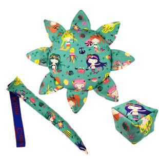 飞盘儿童软布玩具幼儿园飞碟户外运动布艺软飞盘沙包尾巴三件套