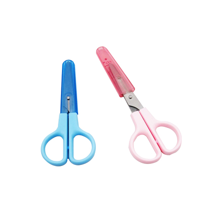 得力学生儿童剪刀安全不伤手6021
