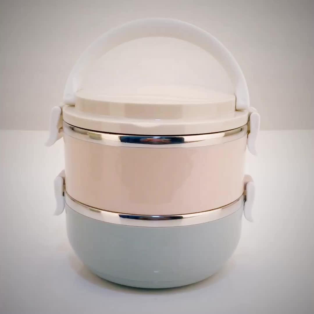 Two Layers European Style Leakproof Stainless Steel Tiifin Lunch Box