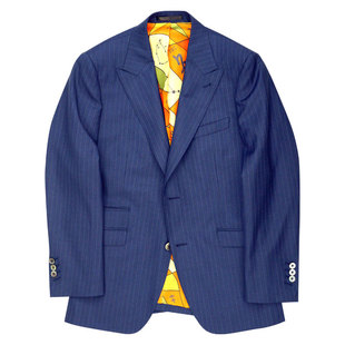 世佳宝SCABAL蓝纹英伦修身西服定制西裤量身定做上海杭州福建宁波