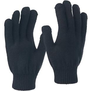 卡蒙触屏手套男冬季针织全羊毛户外骑车保暖手套时尚毛线五指手套