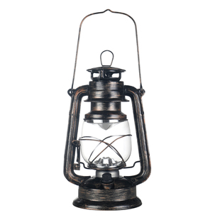 手提复古马灯充电式煤油灯LED营地灯应急灯帐篷灯铁艺摆件可调光