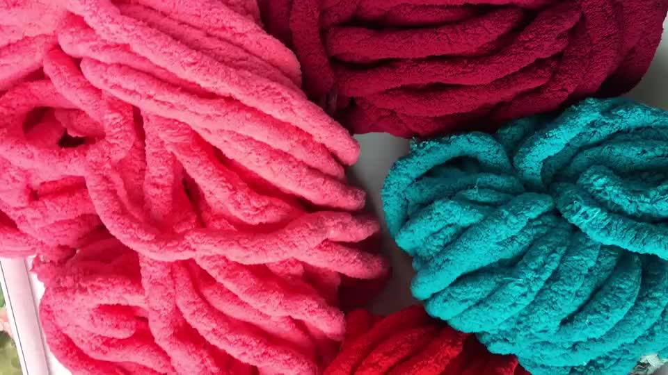 Cynthia 100 Giant Super Bulky Velvet Polyester Chenille Yarn For