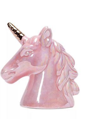 ins粉嫩少女心独角兽幻彩摆件