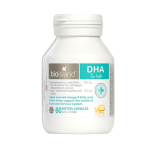 澳洲Bio Island佰澳朗德婴幼儿童宝宝海藻油DHA 脑眼睛视网膜60粒