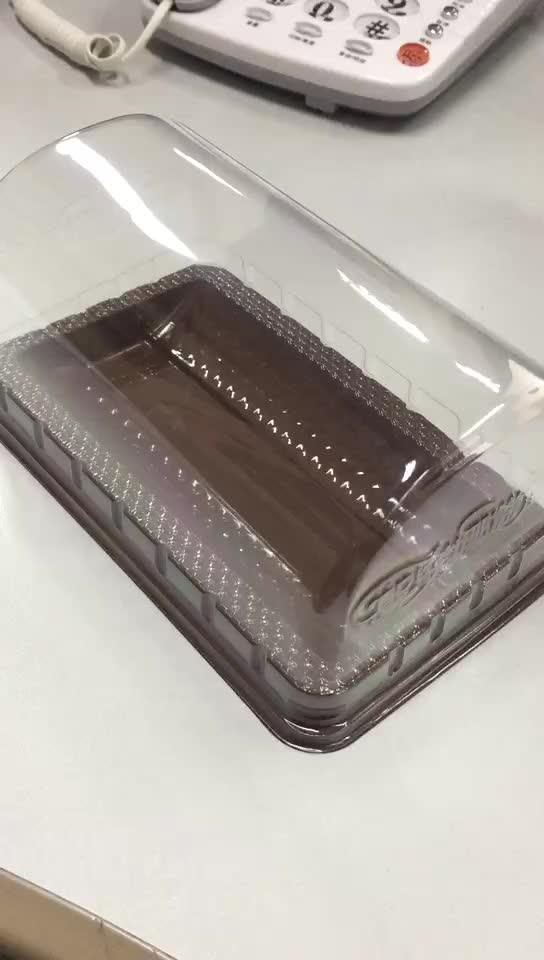 Fda Bakery Plastic Chinese Moon Cake Boxes Container Holder Cover Black