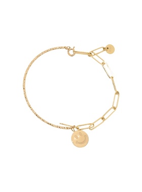 笑脸手链女ins小众18k简约包彩金