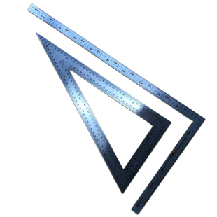 波斯不锈钢三角尺加厚大号直角拐尺90度精准测量木工划线靠尺制图