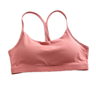 春夏新款棉莫代尔带胸垫Y型露背小吊带抹胸无钢圈裹胸短文胸打底