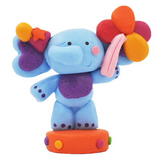 宝宝生日蛋糕装饰狮子座马戏团主题小丑气球小象小狮子摆件插牌