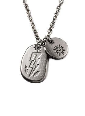 嘻哈复古钛钢情侣刻字吊坠