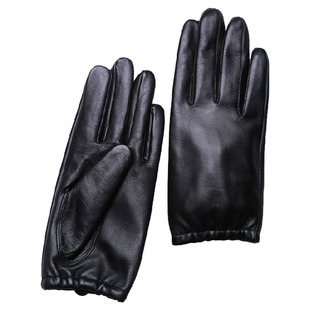 法式手套女复古冬季蝴蝶结薄绒羊皮手套女驾驶手套皮女款可触屏