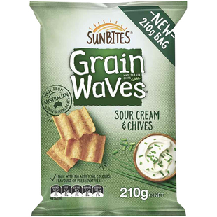 澳洲原装进口sunbites grain waves全麦谷物低脂薯片零食六种口味