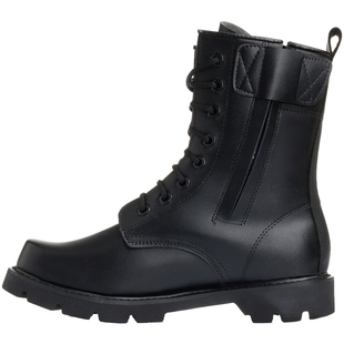 马丁靴男高帮作训靴保安工作皮靴训练演出皮靴黑色户外加绒工装靴