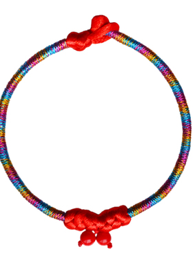 红绳七彩手链本命年编织定制脚链