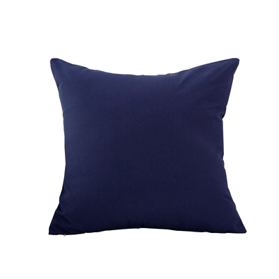 日式文艺靠垫套深蓝纯色格子抱枕