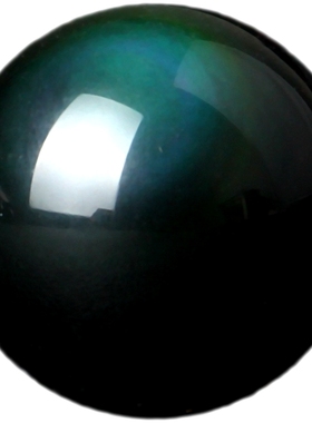 纯天然单颗紫绿色彩虹眼黑曜石散珠DIY手工冰种珠子串珠纯黑正品