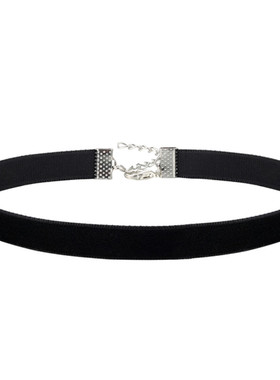 欧美复古黑色丝绒颈带 简约项圈颈链原宿朋克项链粗细锁骨choker