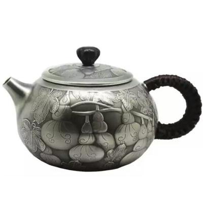 纯银侧把西施壶茶具泡茶壶家用