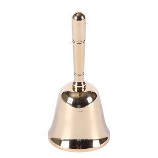 金属手摇铃铛黄铜直播间摇铃呼叫铃会议铃早教上课铃传菜铃响声大