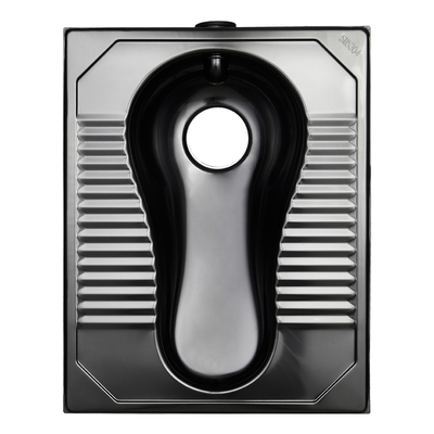 不锈钢蹲坑水箱套装黑色蹲便器