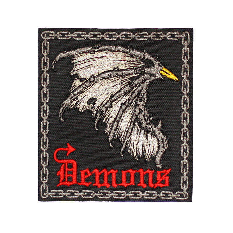 [夜部落]天使之羽恶魔翅膀刺绣布贴花DIY牛仔裤飞行服皮衣自粘