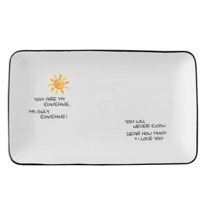 创意陶瓷长方形盘子家用寿司盘