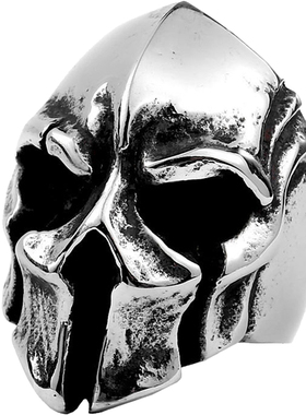 骷髅头盔日韩风霸气钛钢男士戒指
