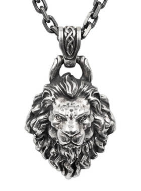 松岩原创设计包邮狮子座霸气项链