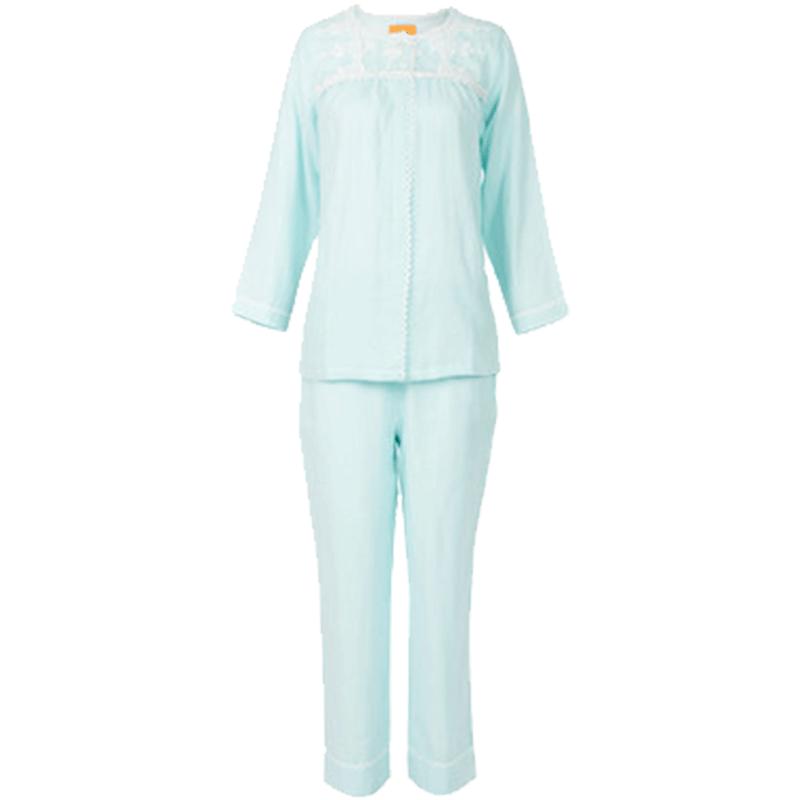 棉关爱天鹅公主女士纯棉纱布家居睡衣/家居服套装