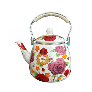 加厚3.3升带滤网搪瓷茶壶烧水壶凉水壶家用开水壶珐琅平底热水壶