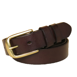 手工男女真皮头层牛皮皮带纯铜扣头休闲裤腰带3.3宽