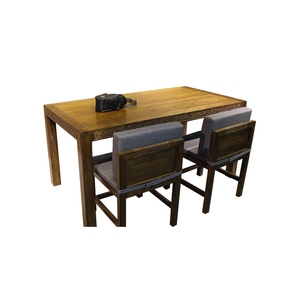 QAY家居全实木餐桌椅组合餐桌餐椅老榆木新中式系列家具定制祥云