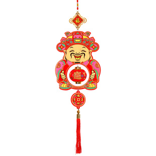 2026春节新年福字装饰喜庆布置用品大红挂件灯笼福袋连串年货挂饰