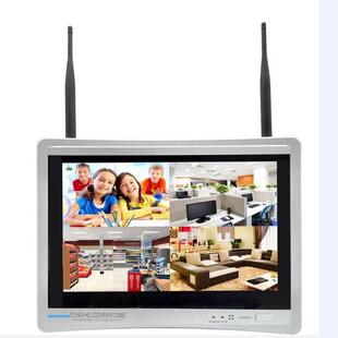 8路网络数字高清NVR硬盘录像机带屏一体4路AHD同轴监控主机12.5寸