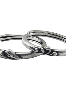 海誓山盟925纯银情侣男情侣戒指