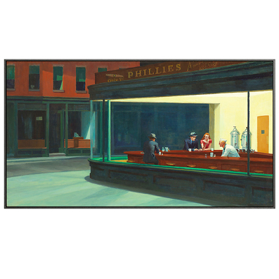 爱德华霍普装饰画客厅巨幅挂画