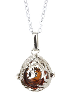 镂空开合免塞扩香随身精油瓶项链