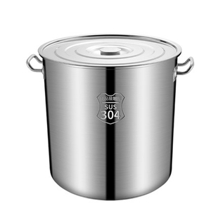 特厚无磁304不锈钢商用卤味桶带盖汤水桶储物多用米周转桶汤火锅