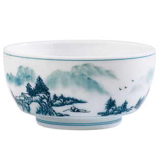 手绘山水主人杯单杯男女高端个人大号陶瓷茶杯非青花功夫茶品茗杯